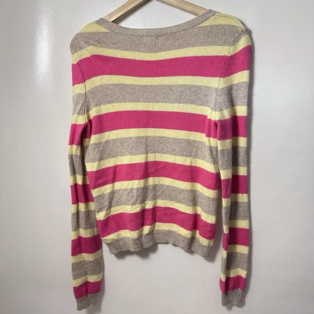 American Eagle Sweater Angora Wool Cashmere Pullover Varsity Preppy Casual L